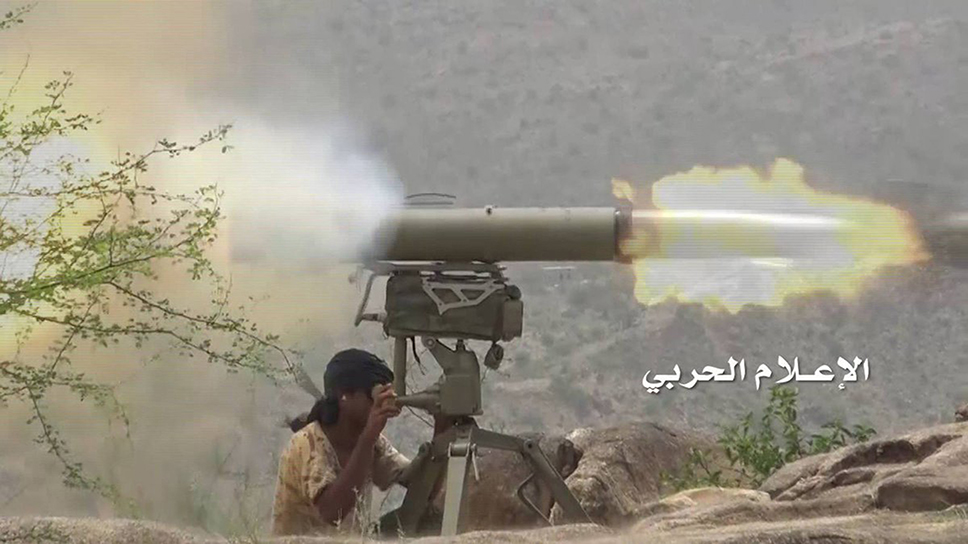 Disparo de un misil 9M133 Kornet en Yemen