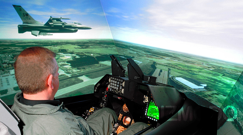 El mejor simulador de vuelo disponible se usa en el ámbito militar