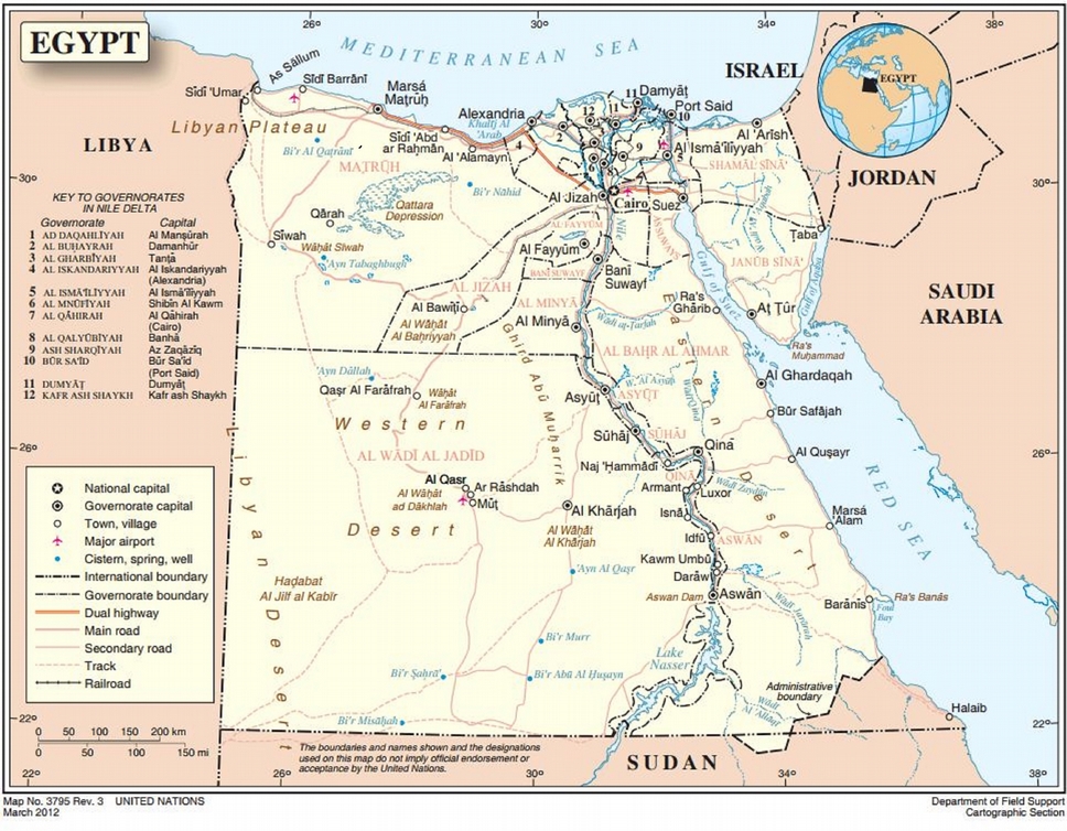 Mapa de Egipto