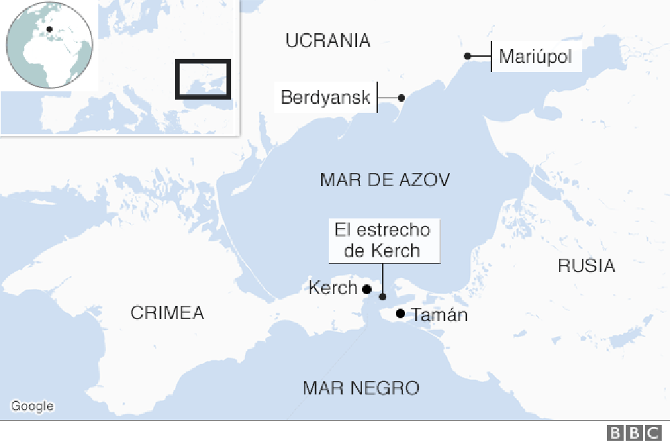 El Mar de Azov. Fuente - BBC