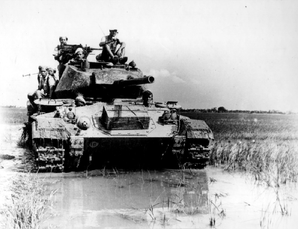 Carro de combate ligero M24 de las fuerzas francesas en Indochina (colección del autor)