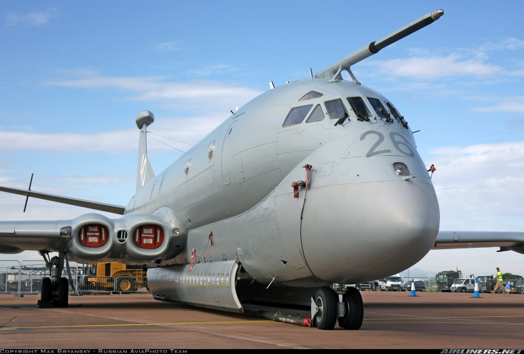 NIMROD MR.2 del 801 Escuadrón. Autor - Max Bryansky. Fuente - Airliners.net.