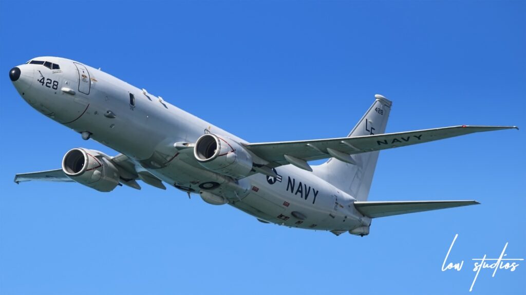 Boeing P-8A Poseidón durante el Centenario de la Aviación Naval celebrado en Rota (Cádiz). Fuente: Low Studios