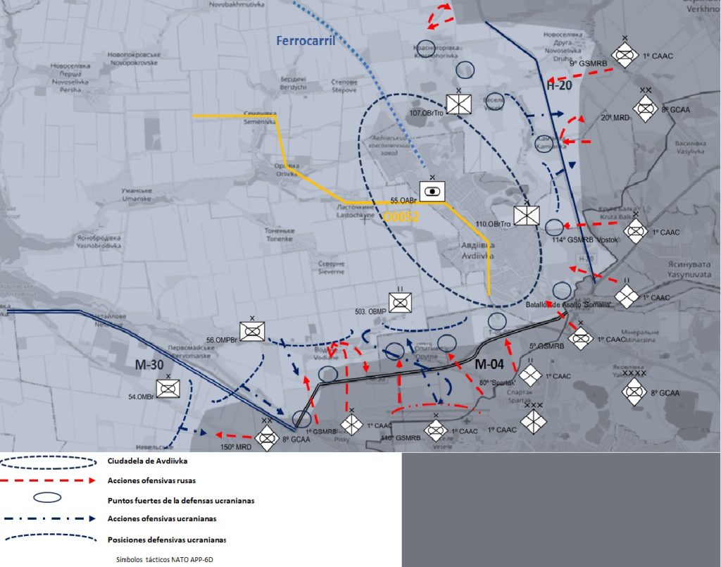 La batalla de Avdíivka: Mapa situacional a finales de diciembre de 2022