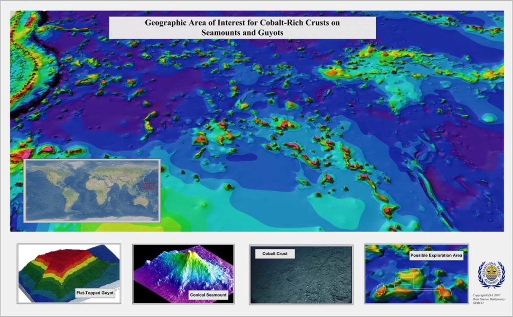 Zonas geográficas de interés en relación con la minería submarina