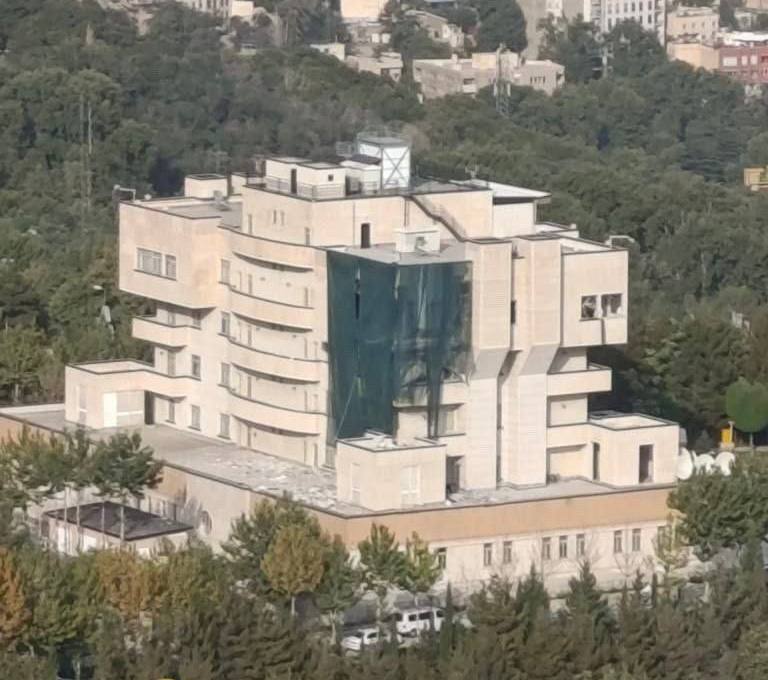 Edificio, dentro del complejo Sa'dabad en el que se alojaba Ismail Haniyeh