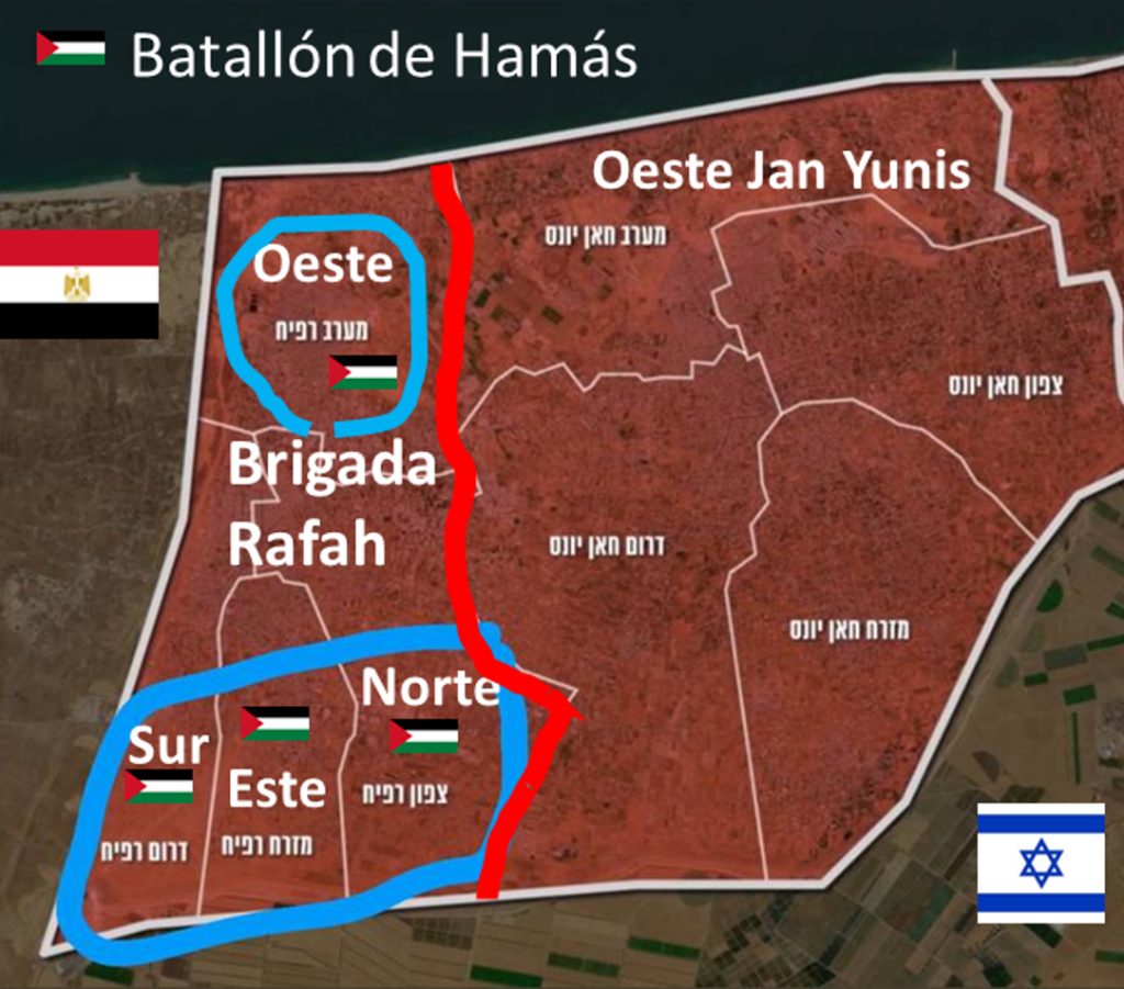 Despliegue de las guerrillas precio a la batalla de Rafah