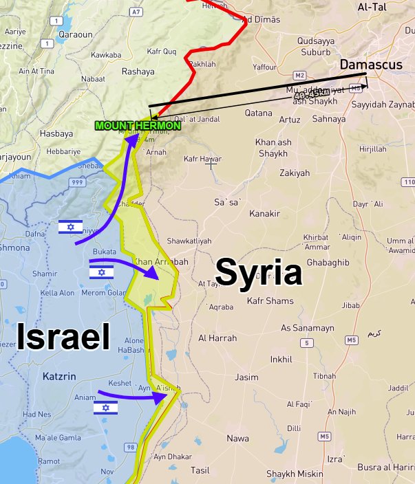 Avances de las Fuerzas de Defensa de Israel en el interior del territorio sirio tras la caída de Al Assad