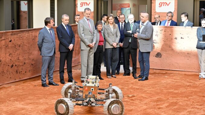 Su Majestad el Rey Felipe VI ha presidido en el día de hoy la conmemoración del 40 aniversario de GMV, multinacional tecnológica destacada en innovación y desarrollo de tecnología en sectores estratégicos y pionera en la industria aeroespacial española